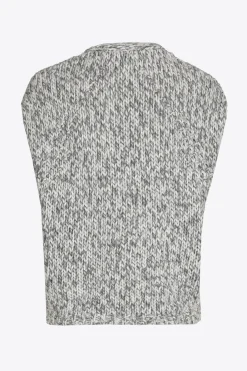 Grofgebreid mouwloos vest