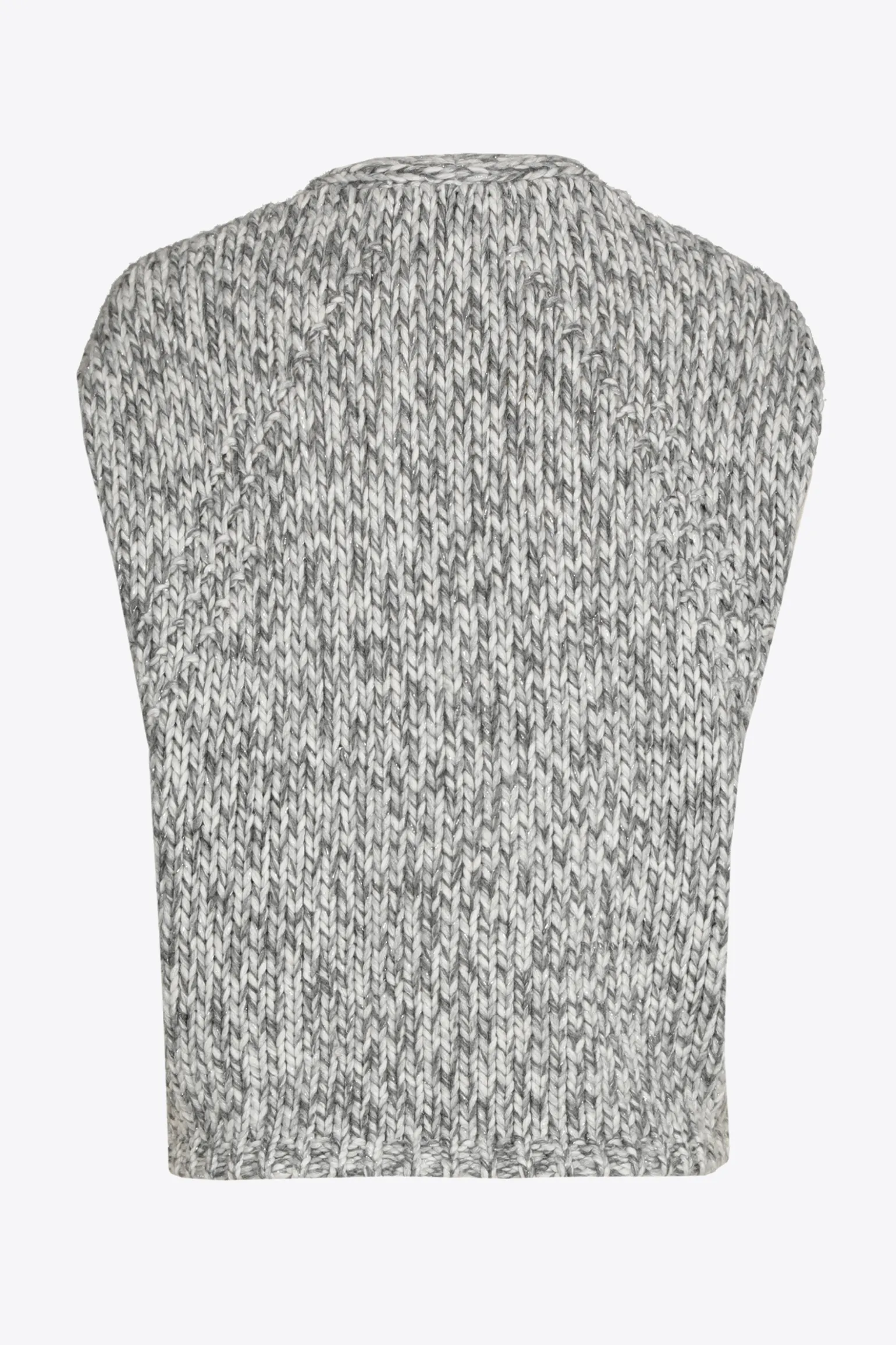 Grofgebreid mouwloos vest