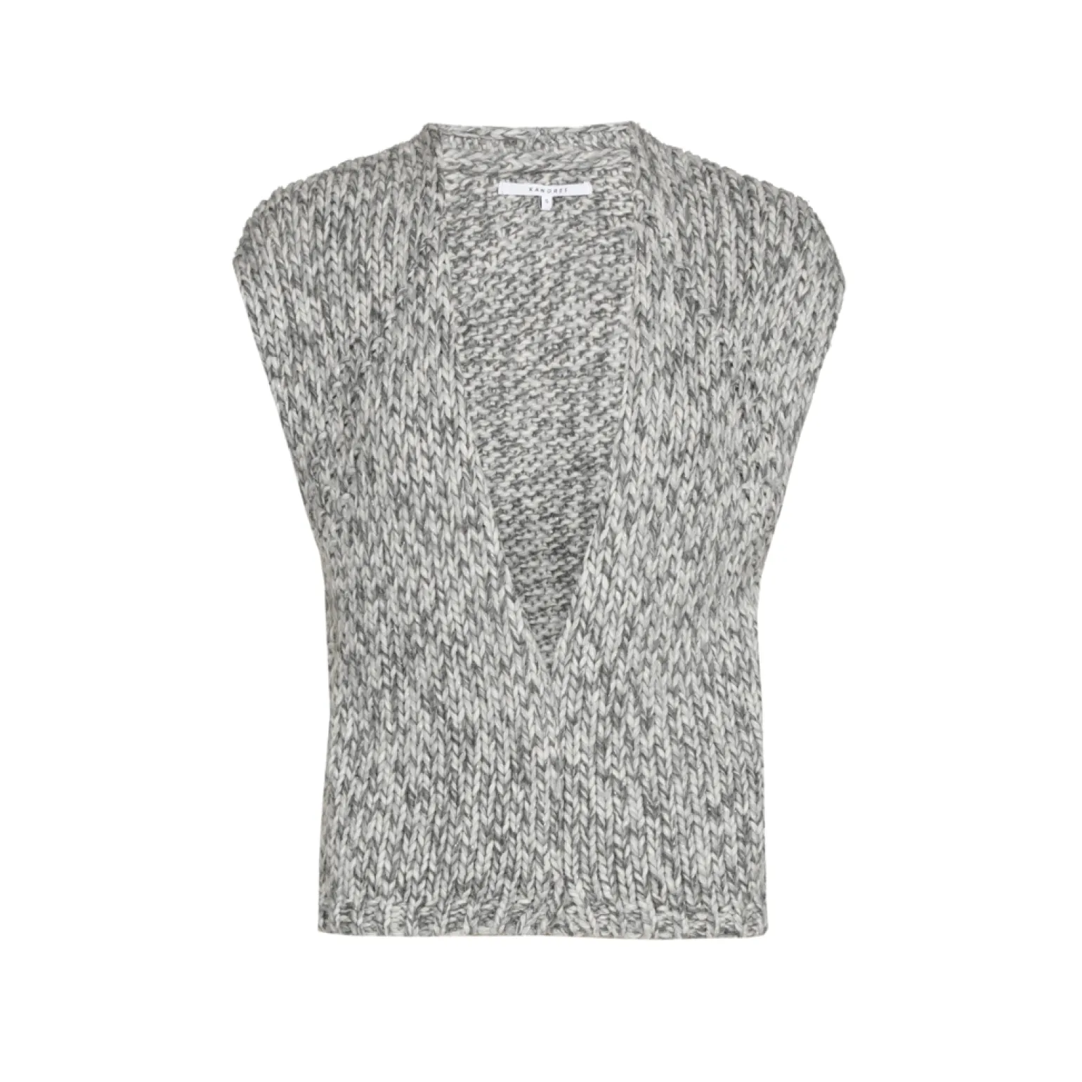 Grofgebreid mouwloos vest