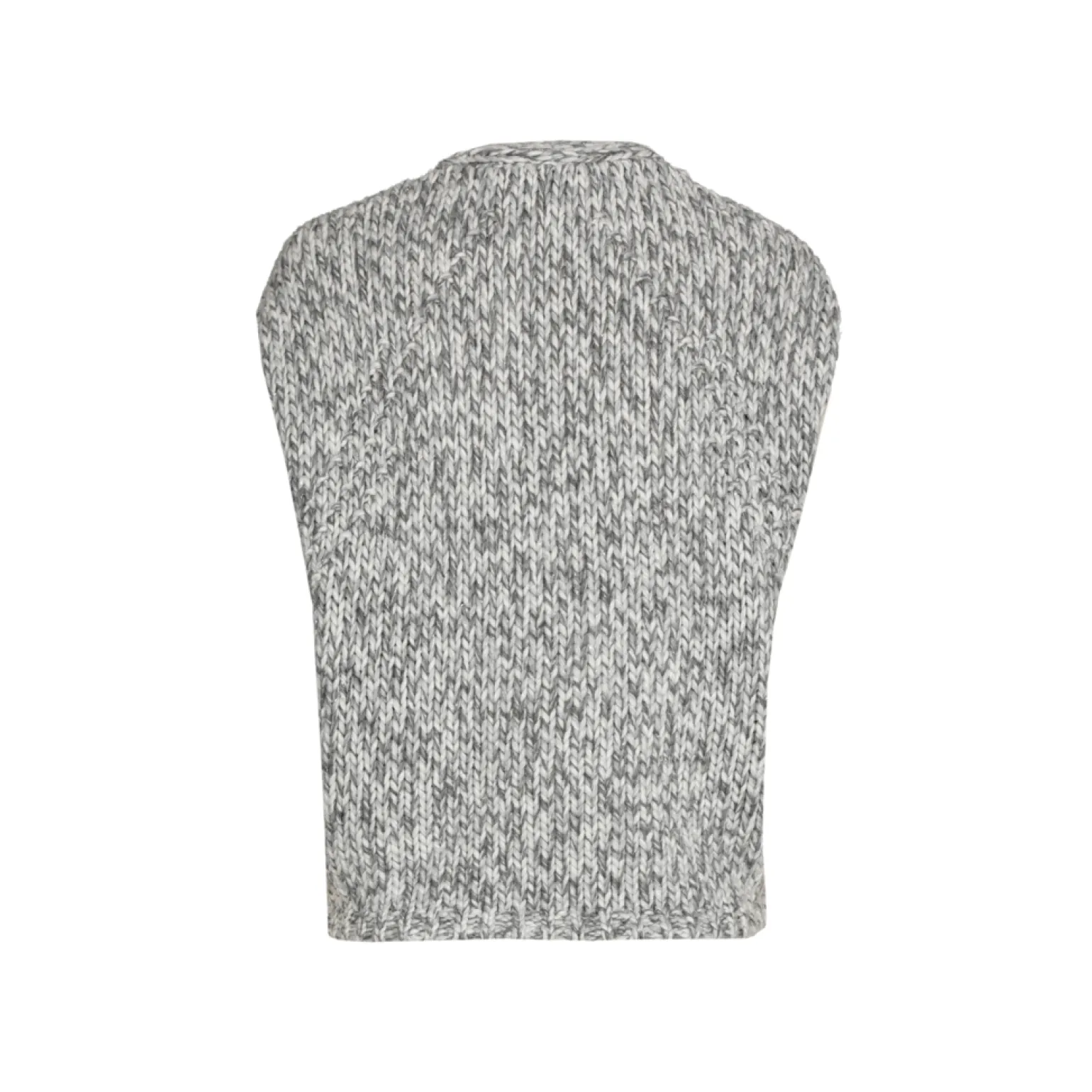 Grofgebreid mouwloos vest