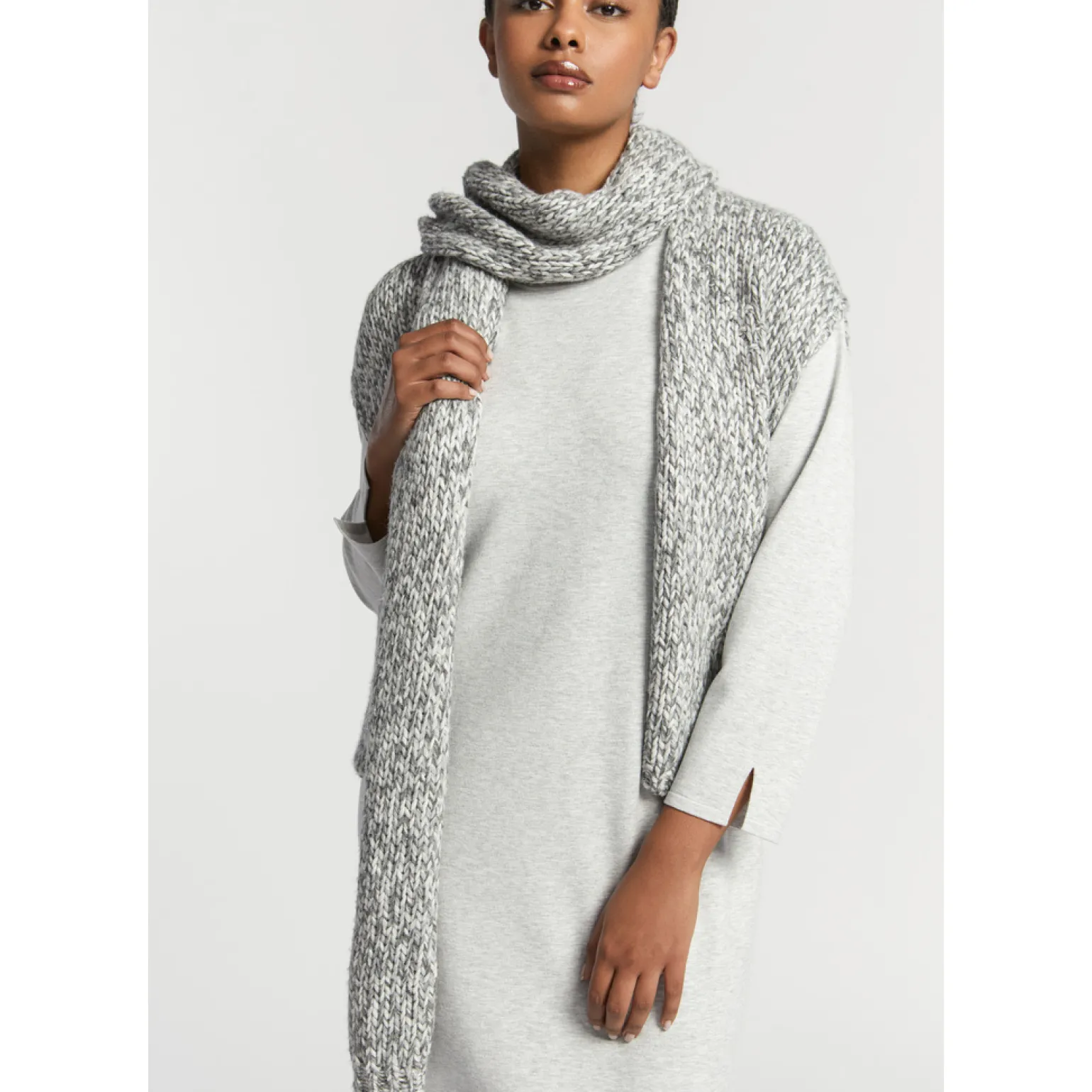 Grofgebreid mouwloos vest
