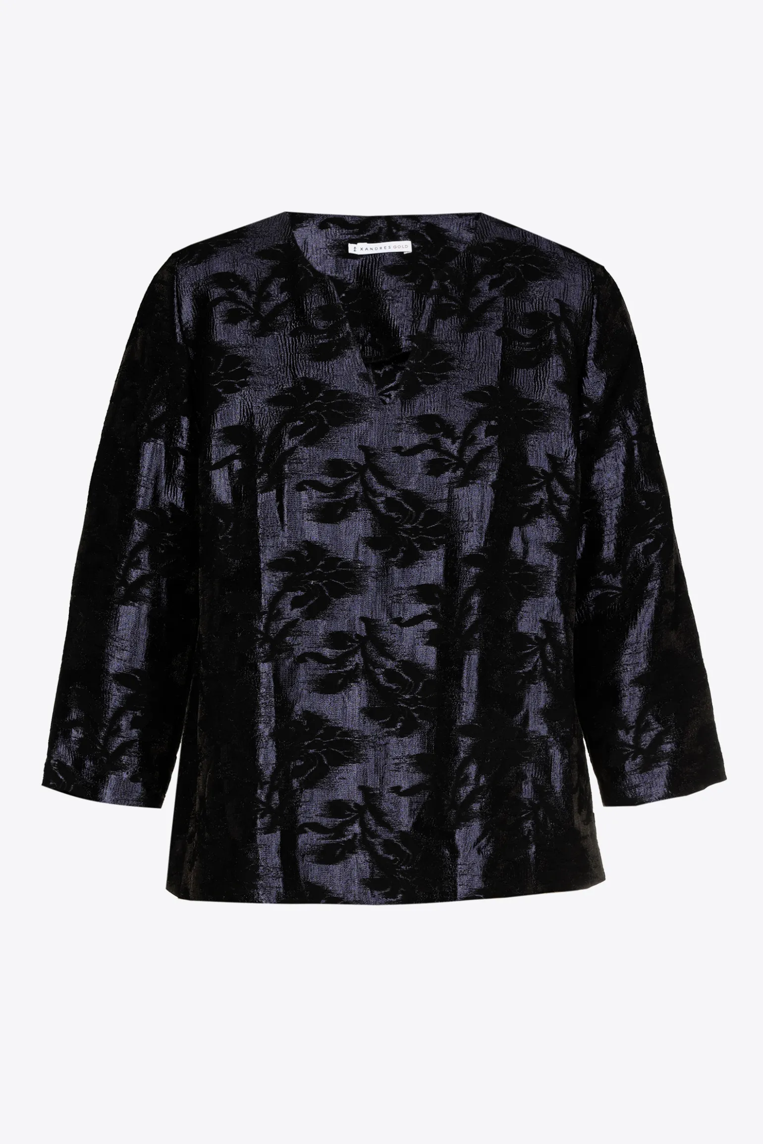 Jacquard blouse met bloemenprint