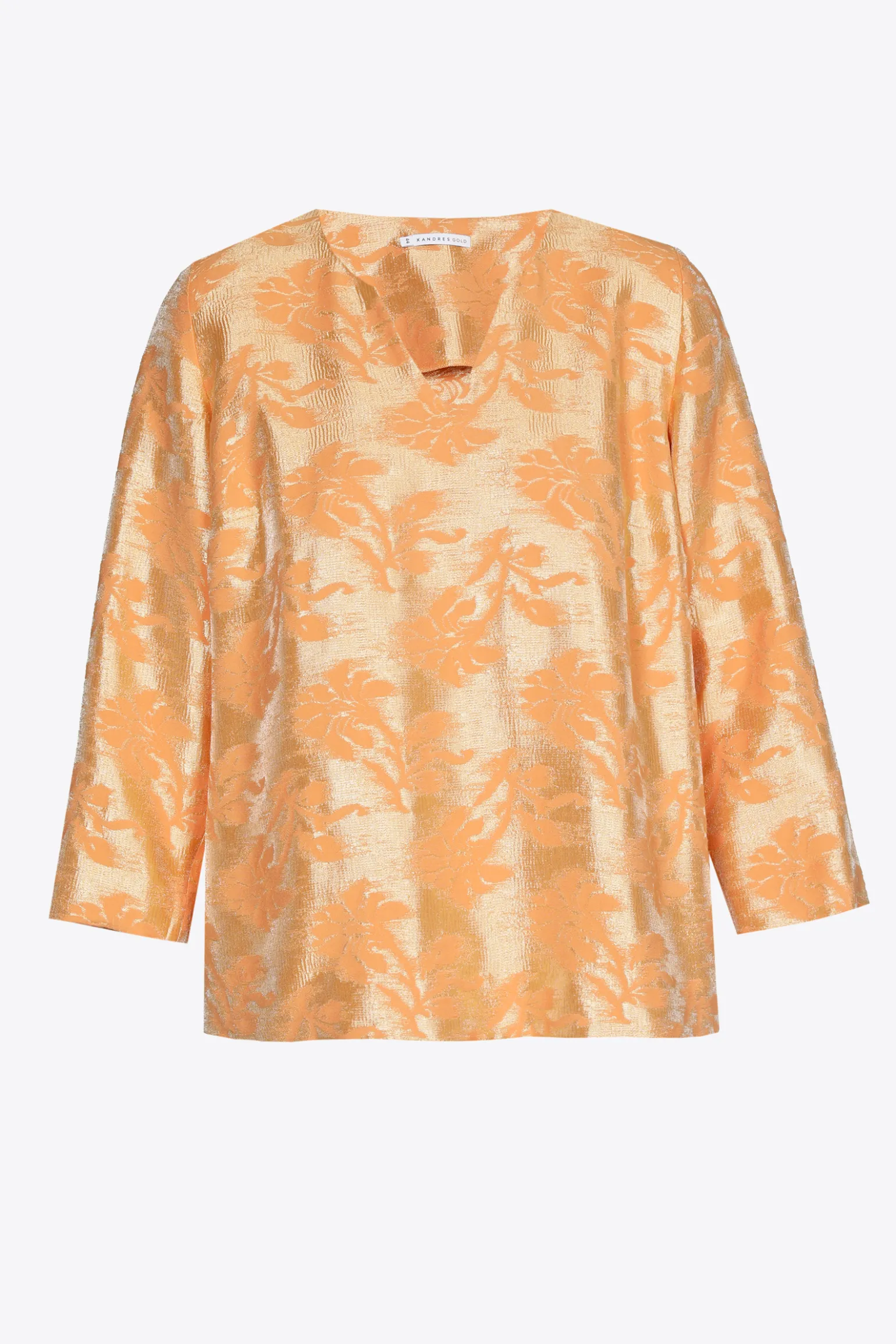 Jacquard blouse met bloemenprint