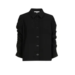 Jacquard blouse met bloemenprint