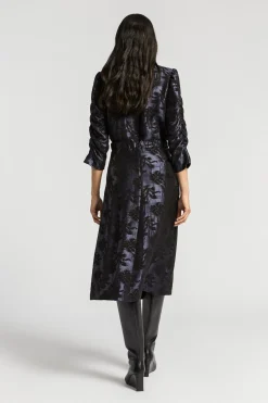 Jacquard blouse met bloemenprint