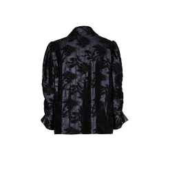 Jacquard blouse met bloemenprint