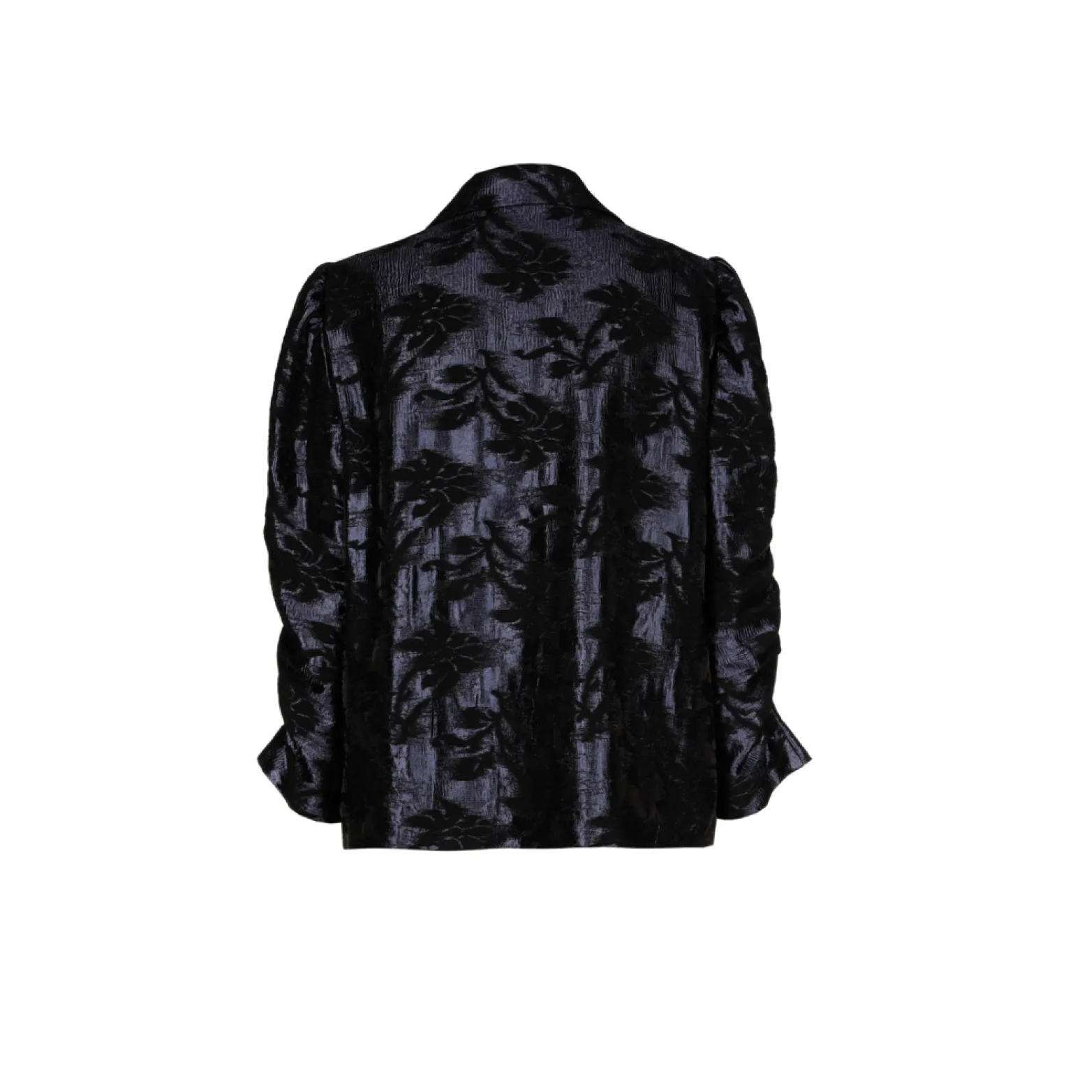 Jacquard blouse met bloemenprint
