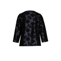 Jacquard blouse met bloemenprint
