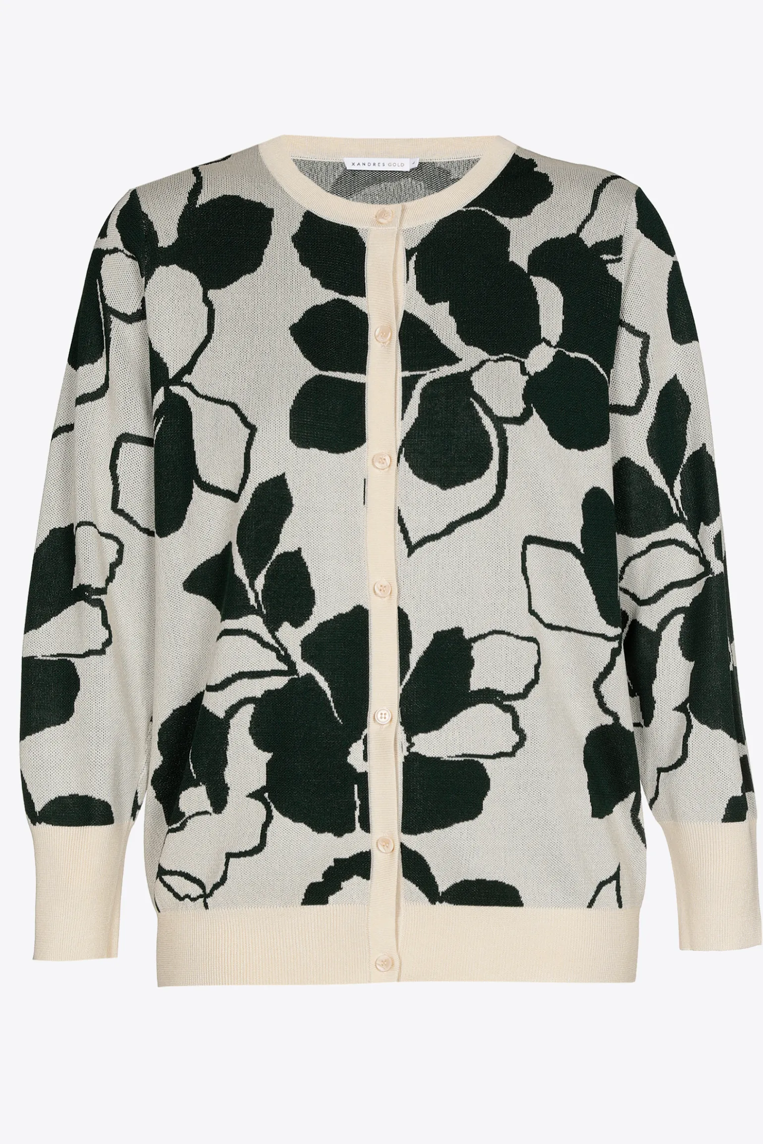 Jacquard gilet met bloemenprint
