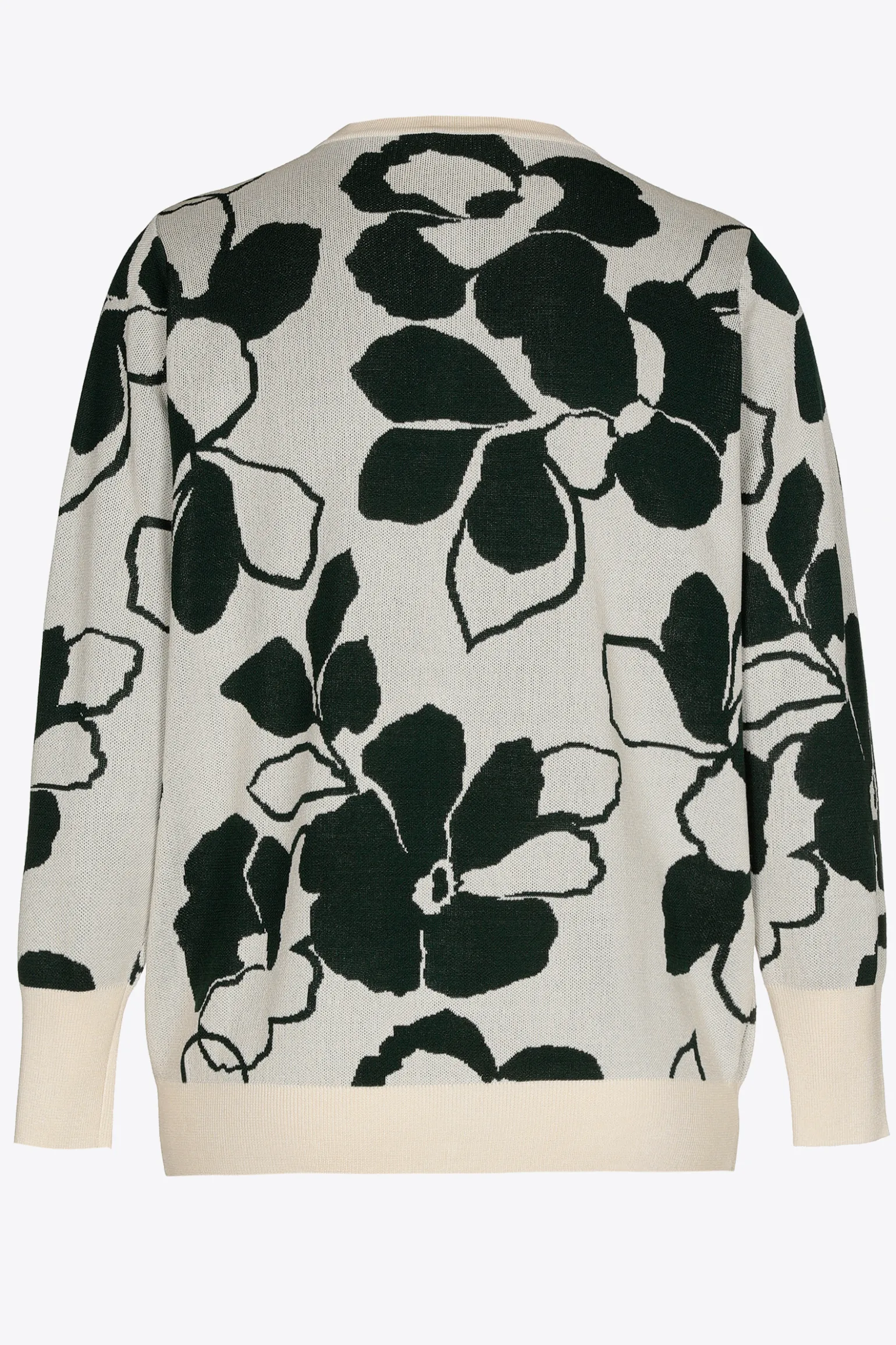 Jacquard gilet met bloemenprint