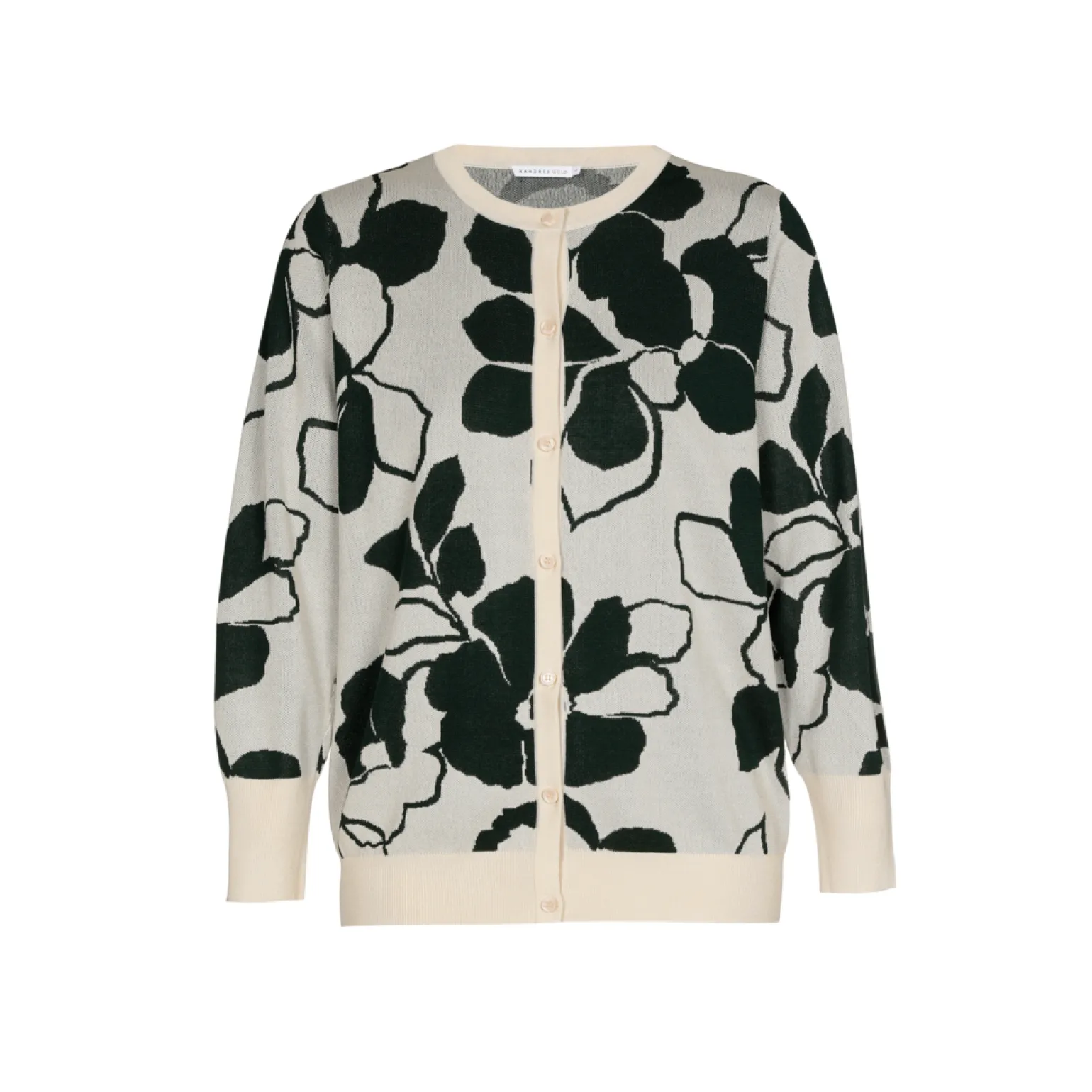 Jacquard gilet met bloemenprint