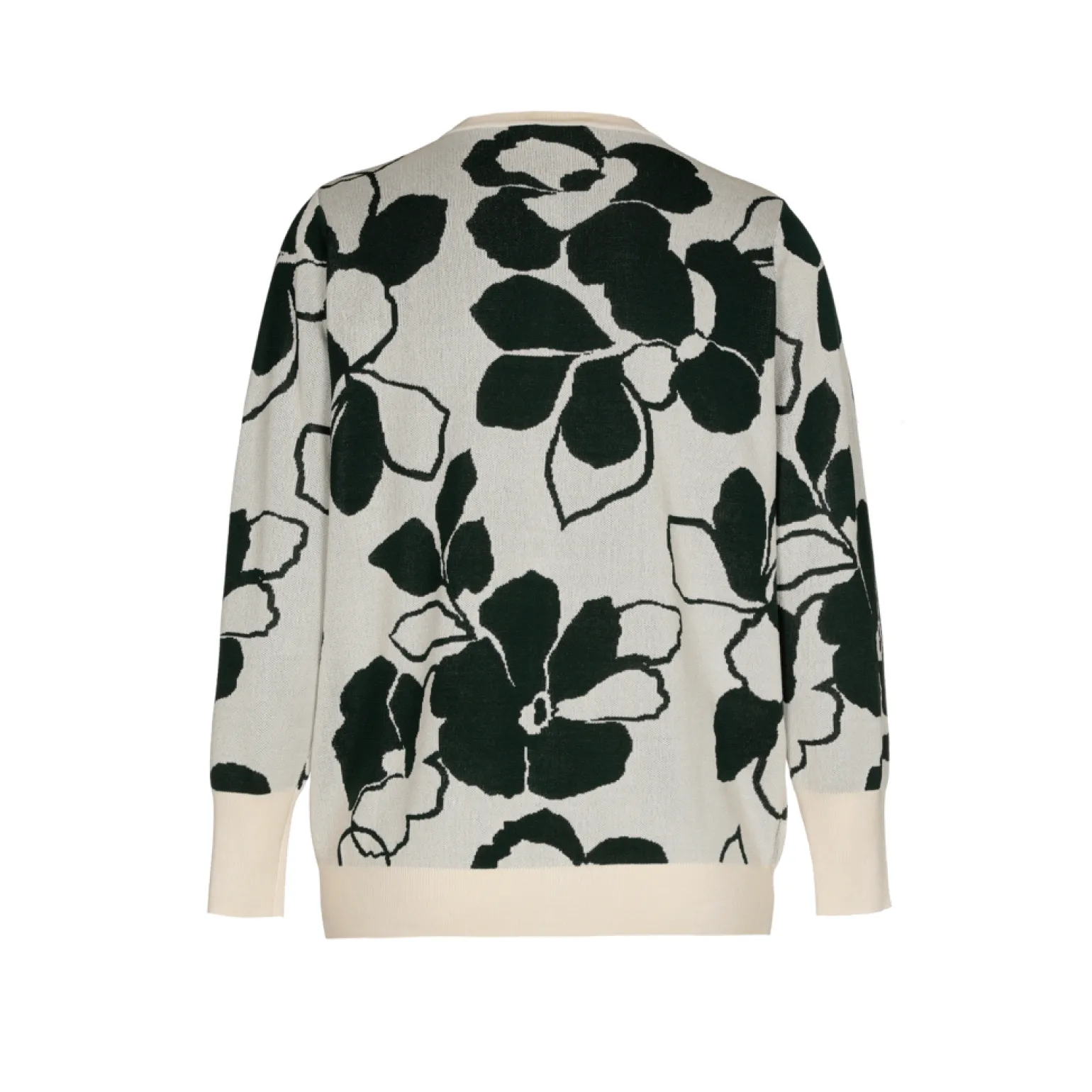 Jacquard gilet met bloemenprint