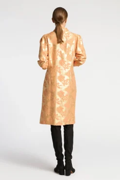 Jacquard jurk met bloemenprint