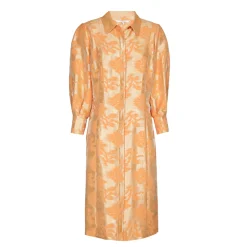 Jacquard jurk met bloemenprint