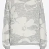 Jacquard knit met bloemenprint
