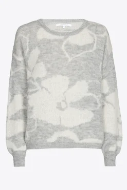 Jacquard knit met bloemenprint