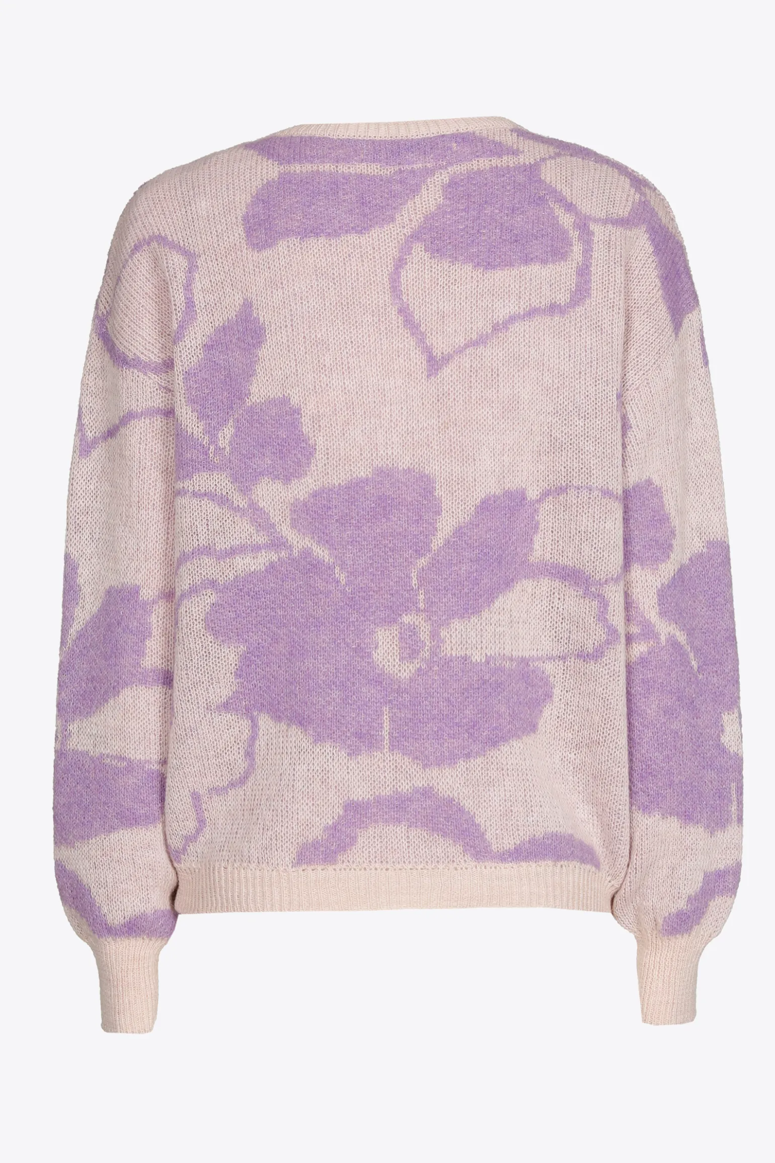 Jacquard knit met bloemenprint