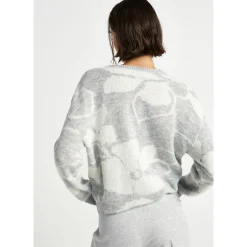 Jacquard knit met bloemenprint