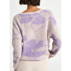Jacquard knit met bloemenprint