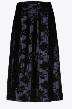 Jacquard rok met bloemenprint
