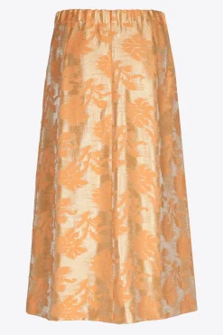 Jacquard rok met bloemenprint