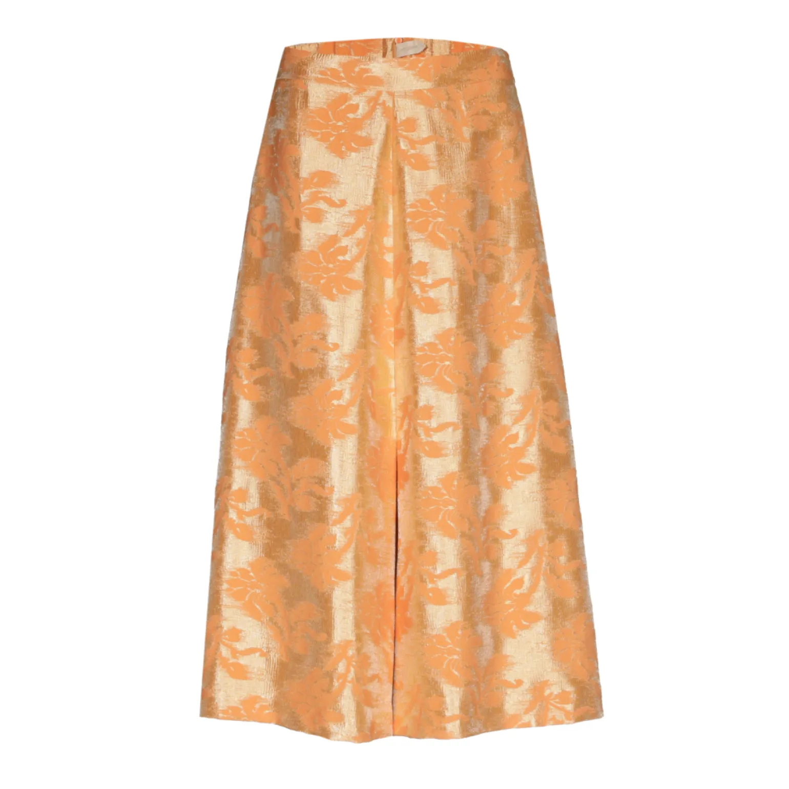 Jacquard rok met bloemenprint