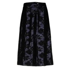 Jacquard rok met bloemenprint