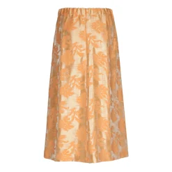 Jacquard rok met bloemenprint