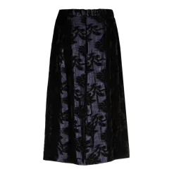 Jacquard rok met bloemenprint