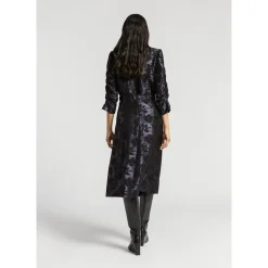 Jacquard rok met bloemenprint