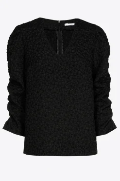 Jacquardblouse met bloemenpatroon