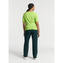 Jerseybroek met wijde pijpen