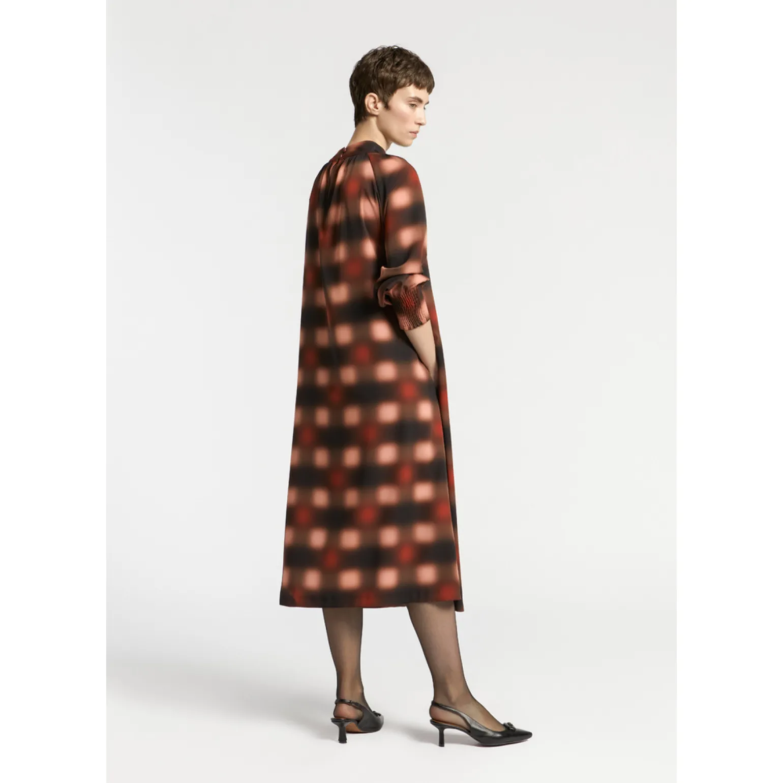 Jurk met blurred print