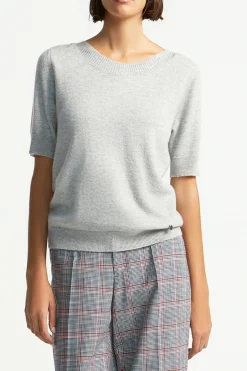 Kasjmieren pull met korte mouwen