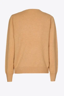 Kasjmieren pull met ronde hals