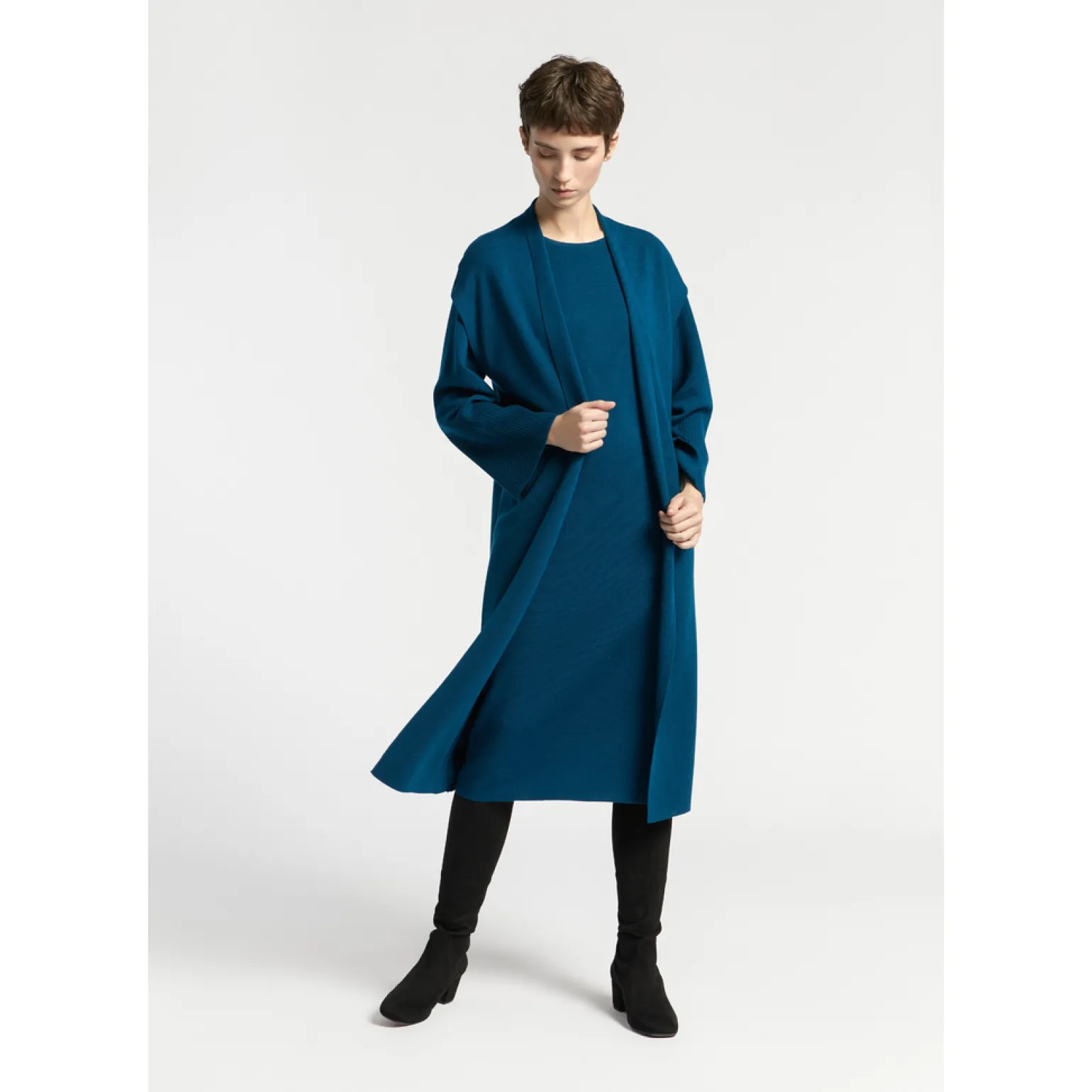 Lange gebreide gilet
