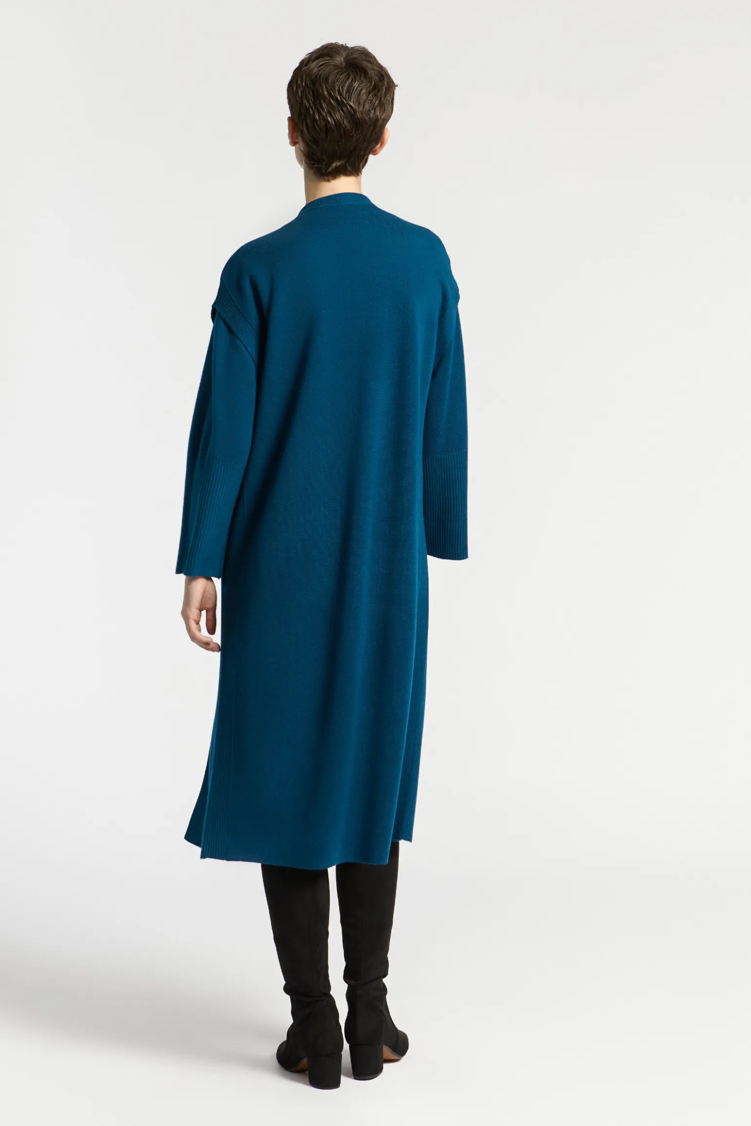 Lange gebreide gilet