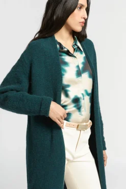 Lange gilet van alpacawol