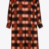 Lange jurk met blurred print