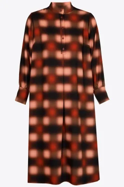 Lange jurk met blurred print