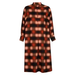 Lange jurk met blurred print