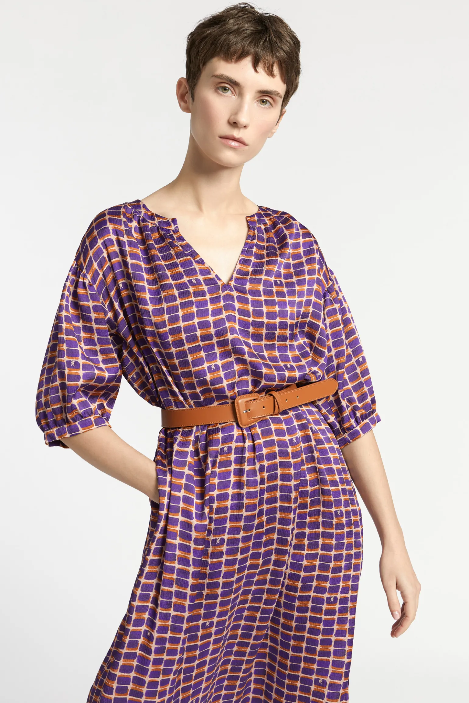 Lange jurk met logoprint