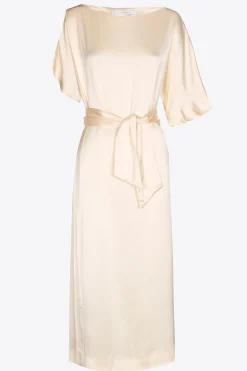 Lange jurk met satijnlook