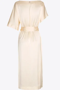 Lange jurk met satijnlook