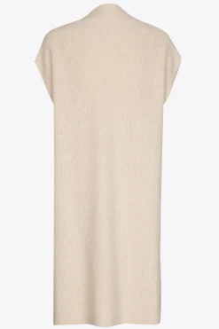 Lange mouwloze cardigan