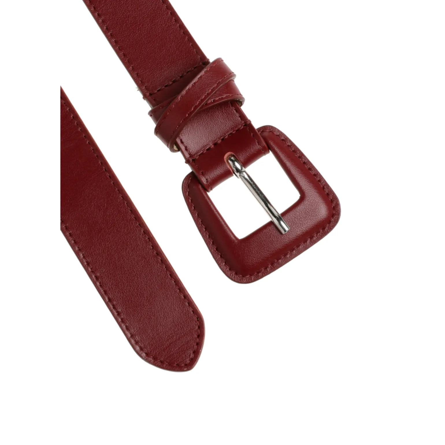 Lederen riem met afgeronde gesp