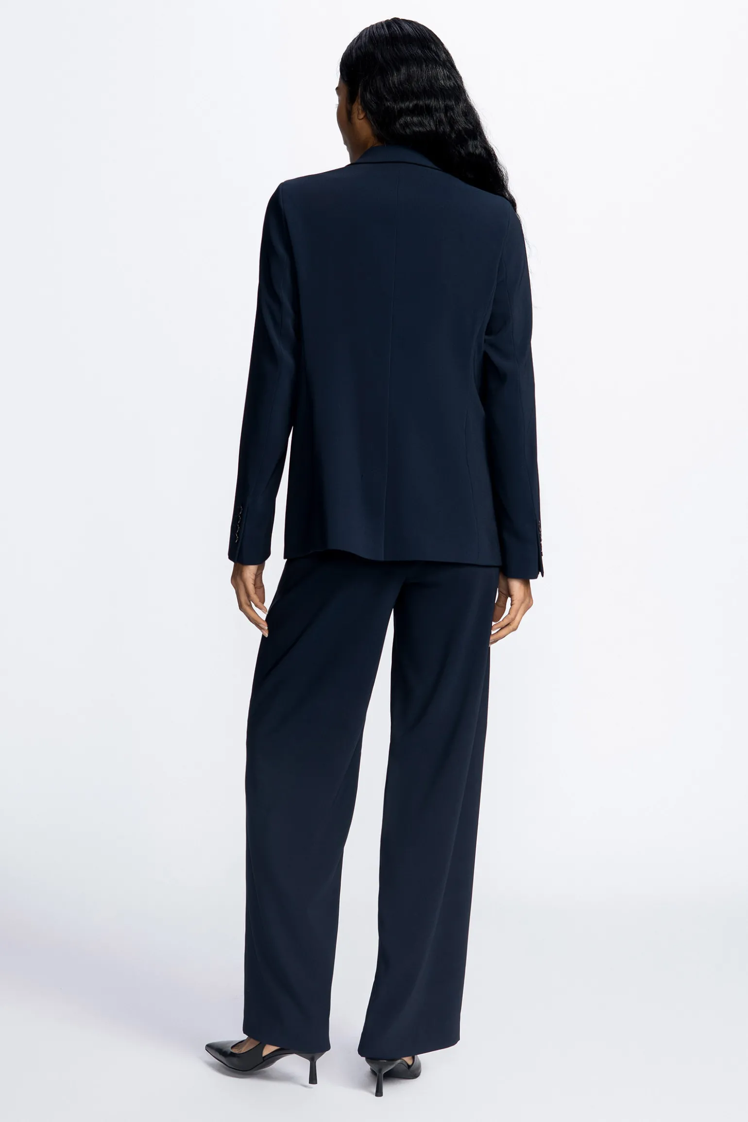 Navyblauwe losse broek