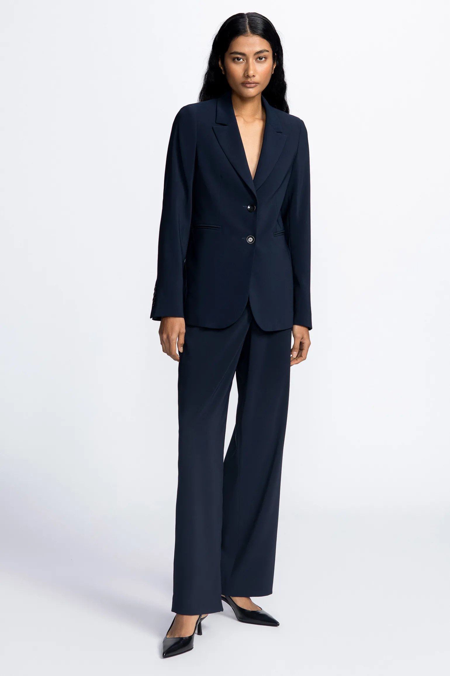 Navyblauwe losse broek