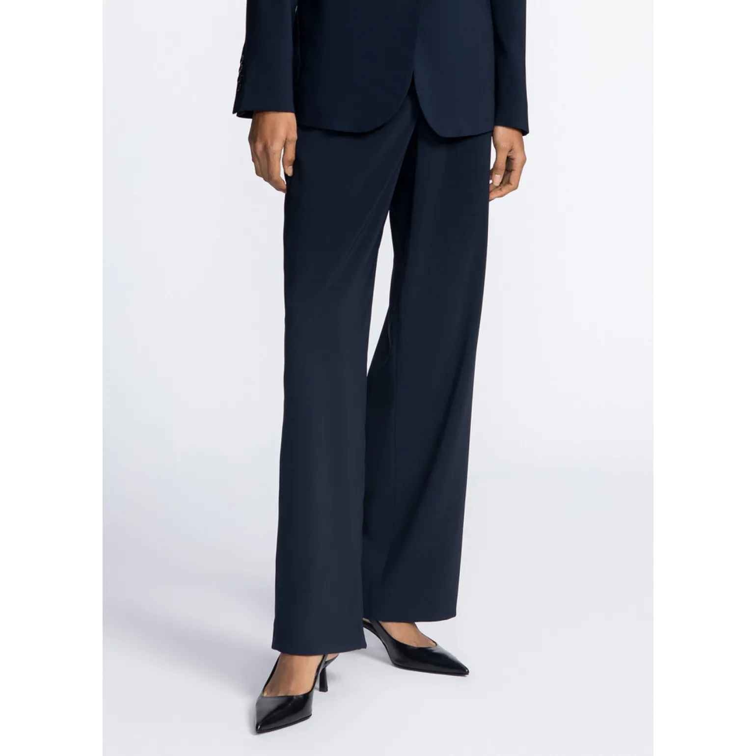 Navyblauwe losse broek