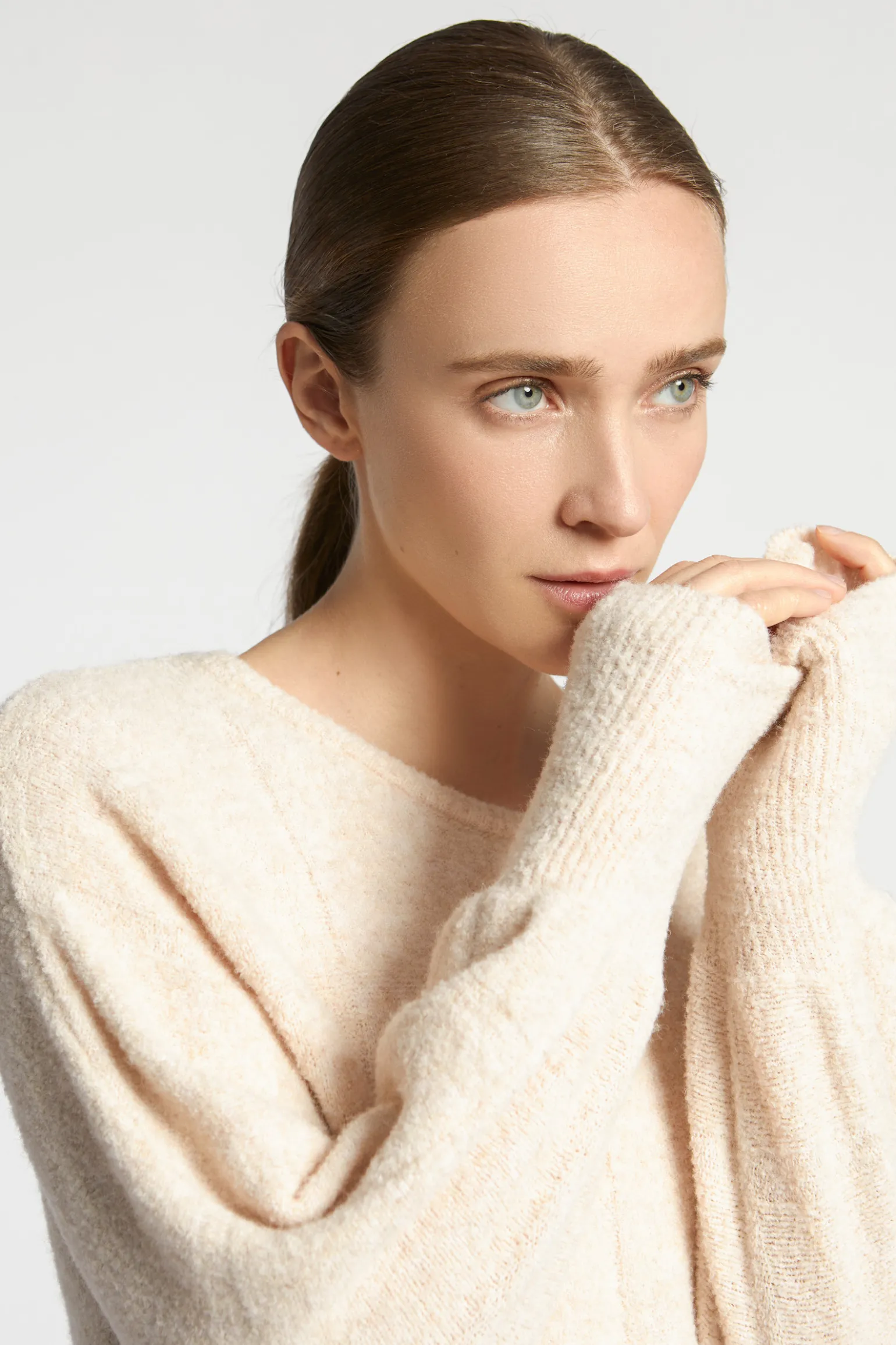 Pull met ingebreide ruit